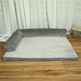 Pet Dog Bed (Option: Grey-Bilateral-XL)