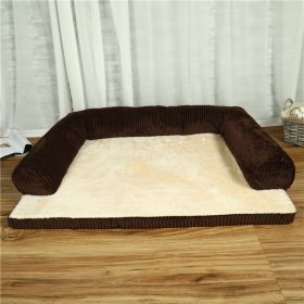 Pet Dog Bed (Option: Coffee-Bilateral-M)