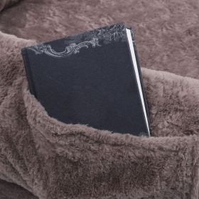 Human Dog Bed Washable Large Size Non Slip Bottom Comfortable Plush Giant Size Dog Bed With Blanket And Pocket For Home (Option: Default)